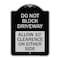 Signmission Do Not Block Driveway Allow 10 Ft Clearance on Either Side Alum Sign, 24" x 18", BS-1824-24168 A-DES-BS-1824-24168 - alternate 1